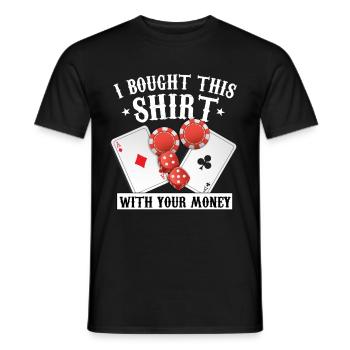 Poker - Männer T-Shirt - Schwarz - Vorne - AI Model Male 178 light (178cm)