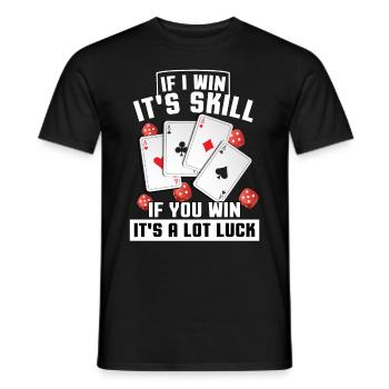 Gagnant du jeu de cartes de poker Texas Hold'em Spades Bluff - T-shirt homme - noir - Devant - AI Model Male 178 light (178cm)
