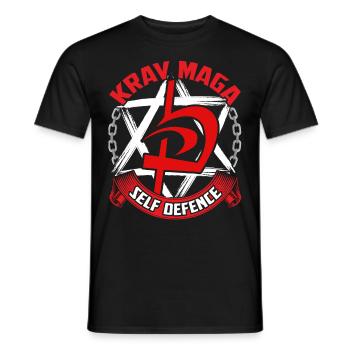 Autodéfense d'arts martiaux Krav Maga - T-shirt homme - noir - Devant - AI Model Male 178 light (178cm)