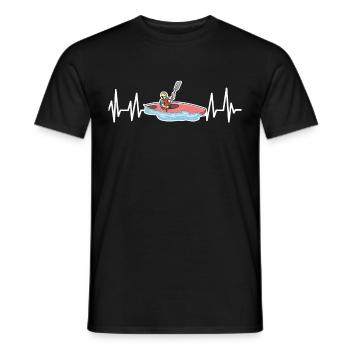 kayak - Men's T-Shirt - black - Front - AI Model Male 178 light (178cm)