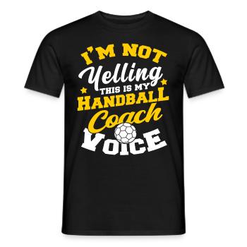 Entraîneur de handball hobby - T-shirt homme - noir - Devant - AI Model Male 178 light (178cm)
