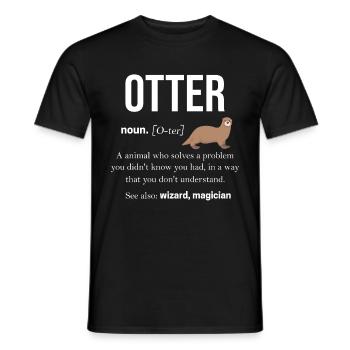 loutre - T-shirt homme - noir - Devant - AI Model Male 178 light (178cm)