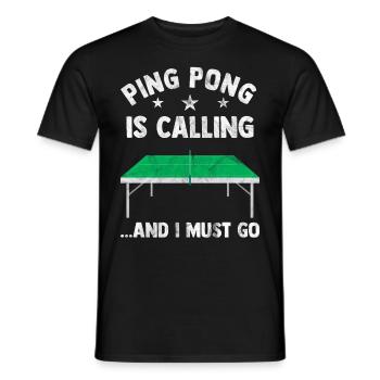 Ping-pong - Men's T-Shirt - black - Front - AI Model Male 178 light (178cm)