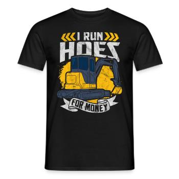 Bagger - Männer T-Shirt - Schwarz - Vorne - AI Model Male 178 light (178cm)