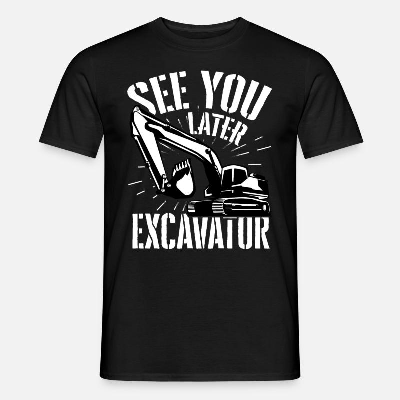 Bagger Straßenbau - Männer T-Shirt - Schwarz