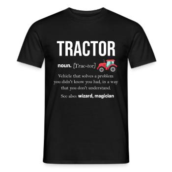 tracteur - T-shirt homme - noir - Devant - AI Model Male 178 light (178cm)