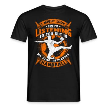 Handball - Men's T-Shirt - black - Front - AI Model Male 178 light (178cm)
