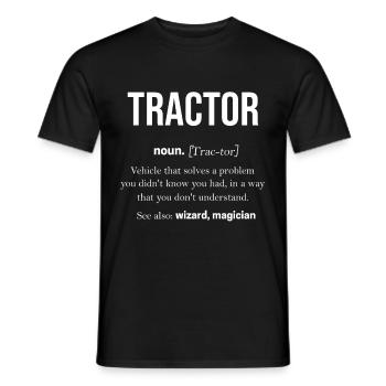 tracteur - T-shirt homme - noir - Devant - AI Model Male 178 light (178cm)