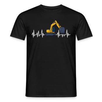 chargeur de roue de chantier d'excavatrice de machines de construction d'excavatrice - T-shirt homme - noir - Devant - AI Model Male 178 light (178cm)