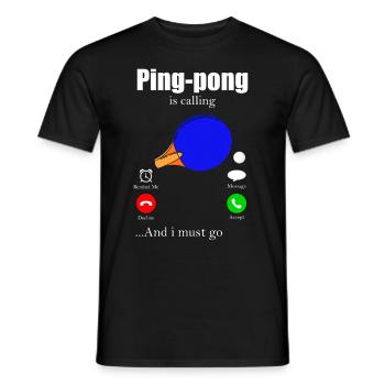 Ping-Pong - Men's T-Shirt - black - Front - AI Model Male 178 light (178cm)