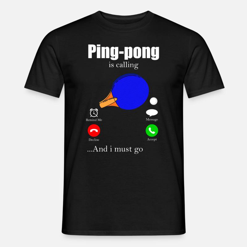Ping-Pong - Männer T-Shirt - Schwarz