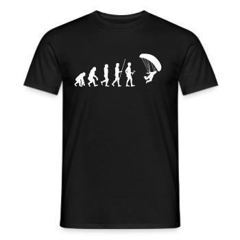 Parapente Parapente Parapente - T-shirt homme - noir - Devant - AI Model Male 178 light (178cm)