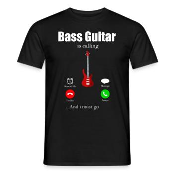 bassist - Men's T-Shirt - black - Front - AI Model Male 178 light (178cm)