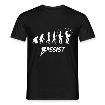 bassist - Men's T-Shirt - black - Front - AI Model Male 178 light (178cm)