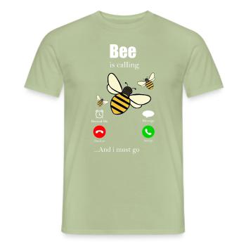 beekeeper - Men's T-Shirt - sage - Front - AI Model Male 178 light (178cm)
