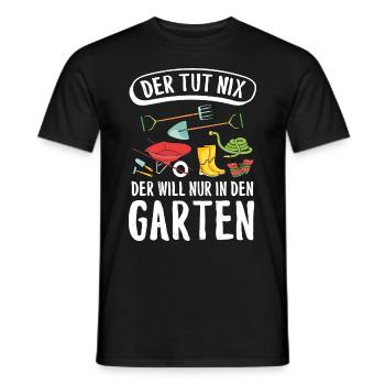 Garten - Männer T-Shirt - Schwarz - Vorne - AI Model Male 178 light (178cm)