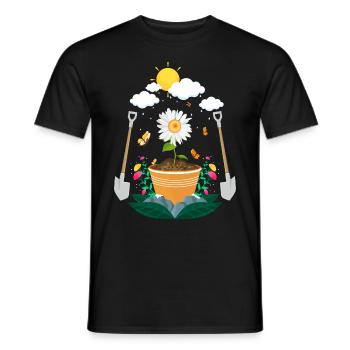 Jardin - T-shirt homme - noir - Devant - AI Model Male 178 light (178cm)