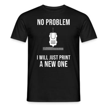 3d Printer Gift for Nerd Hobby Printing Machine - Men's T-Shirt - black - Front - AI Model Male 178 light (178cm)