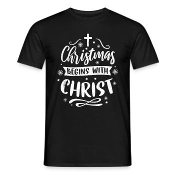 Christians Religion Evangelical Bible Jesus Church - Men's T-Shirt - black - Front - AI Model Male 178 light (178cm)