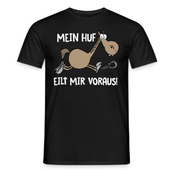 Mein Huf eilt mir voraus - Männer T-Shirt - Schwarz - Vorne - AI Model Male 178 light (178cm)