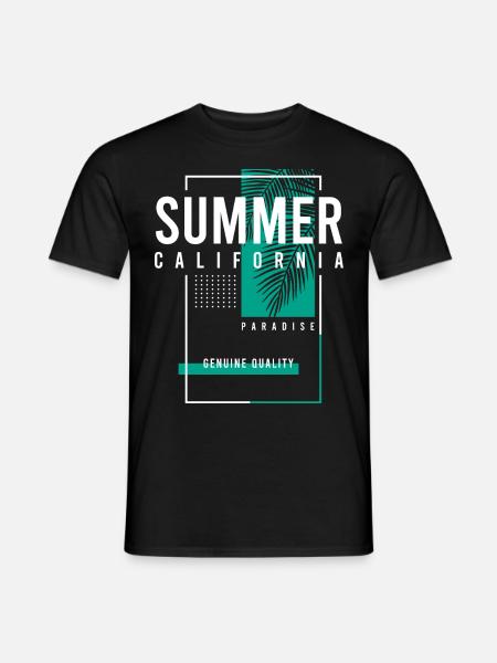 Summer California Paradise - Männer T-Shirt - Schwarz