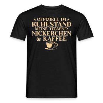 Ruhestand Termine Nickerchen und Kaffee - Männer T-Shirt - Schwarz - Vorne - AI Model Male 178 light (178cm)
