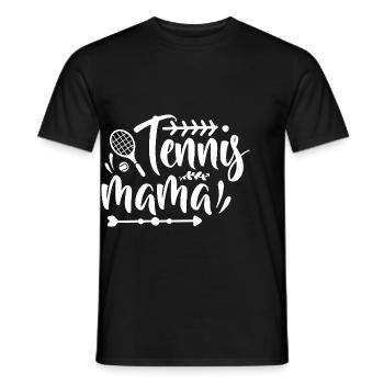 Tennis Mama Tennisspieler Spruch Geschenk Sport - Männer T-Shirt - Schwarz - Vorne - AI Model Male 178 light (178cm)