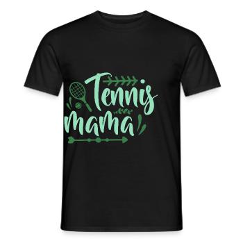 Tennis Vintage Retro Tennisspieler Sport Hobby - Männer T-Shirt - Schwarz - Vorne - AI Model Male 178 light (178cm)