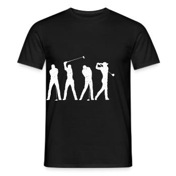 Golf Golfer Golfen Golfspieler Geschenk Retro - Männer T-Shirt - Schwarz - Vorne - AI Model Male 178 light (178cm)