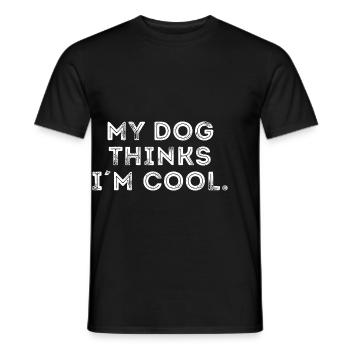 Gift Saying Pets Dog Dog Love Retro - Men's T-Shirt - black - Front - AI Model Male 178 light (178cm)