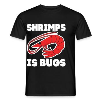 Shrimp - Men's T-Shirt - black - Front - AI Model Male 178 light (178cm)