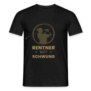 Golf Golfer Golfen Golfspieler Geschenk Retro - Männer T-Shirt - Schwarz - Vorne - AI Model Male 178 light (178cm)