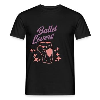 Ballet Ballerine Ballet danseuse femmes disant - T-shirt homme - noir - Devant - AI Model Male 178 light (178cm)
