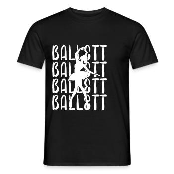 Ballet Ballerine Ballet danseuse femmes disant - T-shirt homme - noir - Devant - AI Model Male 178 light (178cm)