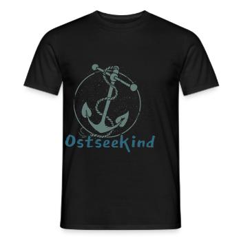 Anker Maritim Meer Seefahrt Retro Vintage See - Männer T-Shirt - Schwarz - Vorne - AI Model Male 178 light (178cm)