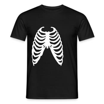 Halloween Bone Chest Gift Creepy Horrible - T-shirt homme - noir - Devant - AI Model Male 178 light (178cm)