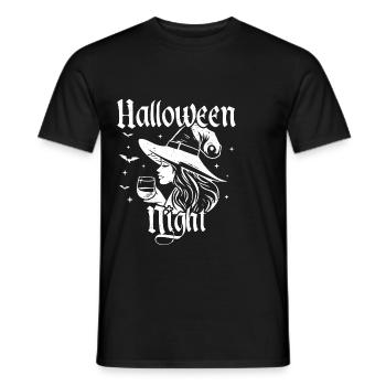 Halloween Nacht Hexe Geschenk Fledermaus - Männer T-Shirt - Schwarz - Vorne - AI Model Male 178 light (178cm)