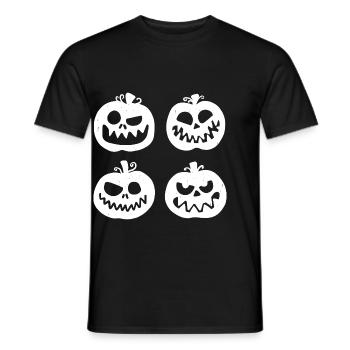 Vintage Citrouille Jack O Lanterne Costume Halloween - T-shirt homme - noir - Devant - AI Model Male 178 light (178cm)