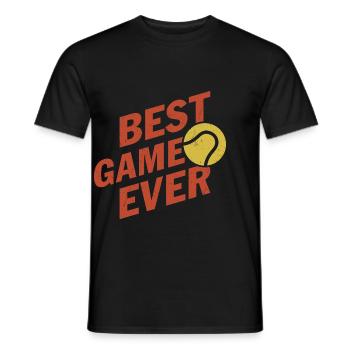Mädchen mag Tennis Hobby Sport Tennisspieler - Männer T-Shirt - Schwarz - Vorne - AI Model Male 178 light (178cm)
