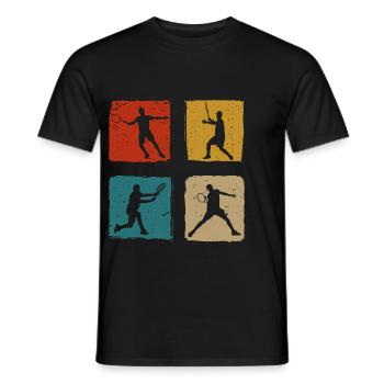 Tennis Mama Tennisspieler Spruch Geschenk Sport - Männer T-Shirt - Schwarz - Vorne - AI Model Male 178 light (178cm)