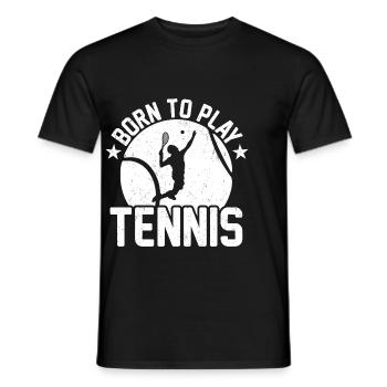 Tennis Lover Tennisspieler Sport Spruch Geschenk - Männer T-Shirt - Schwarz - Vorne - AI Model Male 178 light (178cm)