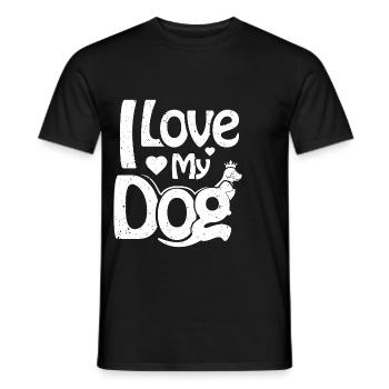 Gift Saying Pets Dog Dog Love - Men's T-Shirt - black - Front - AI Model Male 178 light (178cm)