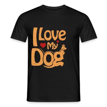 Gift Saying Pets Dog Dog Love - Men's T-Shirt - black - Front - AI Model Male 178 light (178cm)