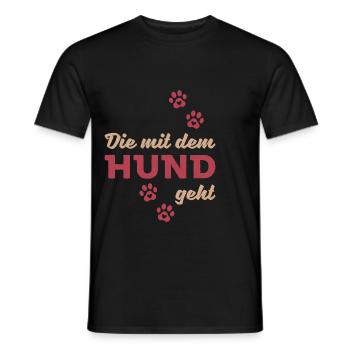 Gift Saying Pets Dog Dog Love Retro - Men's T-Shirt - black - Front - AI Model Male 178 light (178cm)