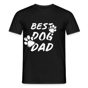 Gift Saying Pets Dog Dog Dad Paws - Men's T-Shirt - black - Front - AI Model Male 178 light (178cm)