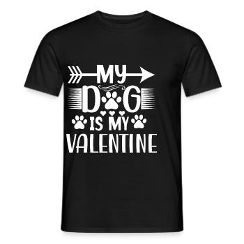 Cadeau de la Saint-Valentin disant Animaux de compagnie Amour du chien - T-shirt homme - noir - Devant - AI Model Male 178 light (178cm)