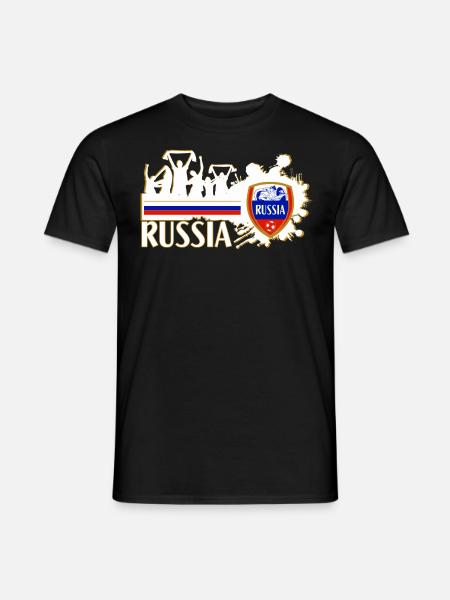 russia fan 2 - Männer T-Shirt - Schwarz