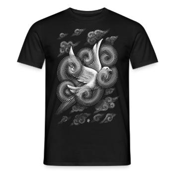 Crossing Clouds - Männer T-Shirt - Schwarz - Vorne - AI Model Male 178 light (178cm)