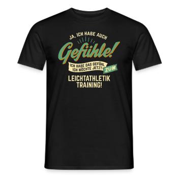 Gefuehle - ich moechte Sport - Leichtathletik! - - Männer T-Shirt - Schwarz - Vorne - AI Model Male 178 light (178cm)