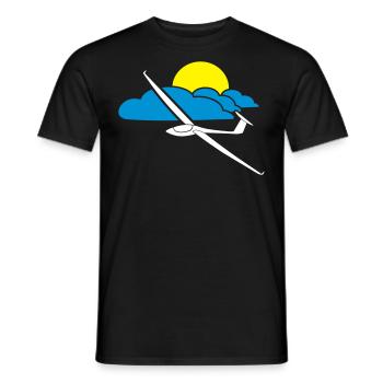 wolkenstraße segelfliegen - Männer T-Shirt - Schwarz - Vorne - AI Model Male 178 light (178cm)
